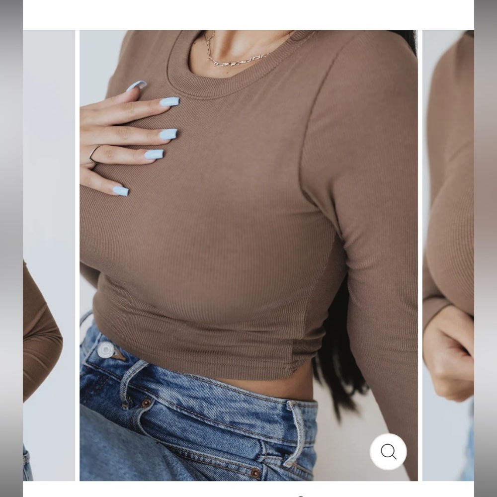 Klassy Network Ribbed Cropped Brami, Long-Sleeve, Medium